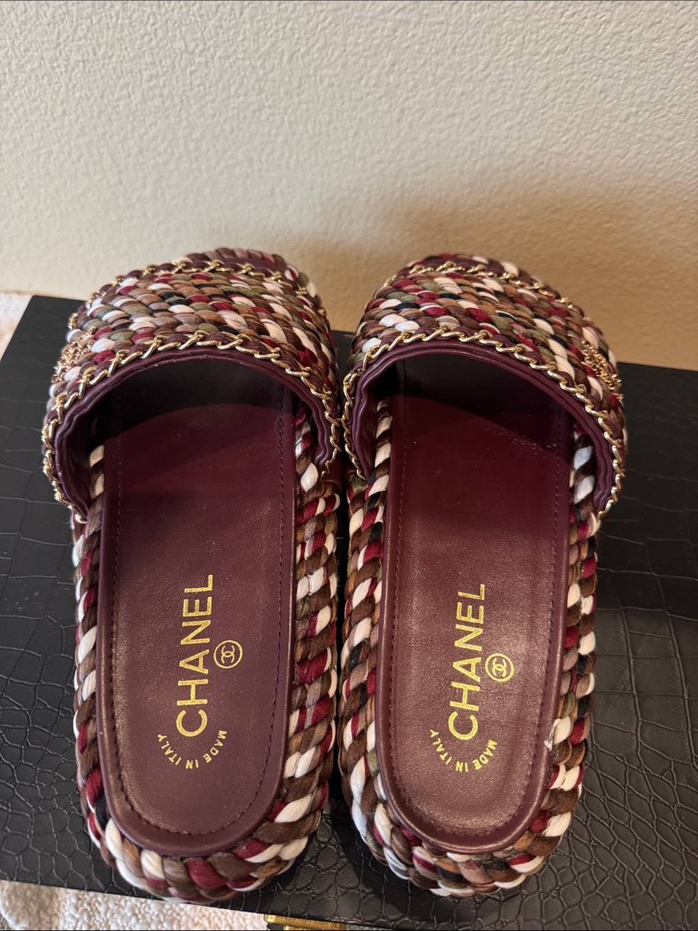 Chanel Braided Multi Colored Sandals - Picture 5 of 11